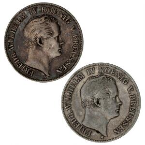 Tyskland, Preussen, Thaler 1849A, 1850A, KM 455