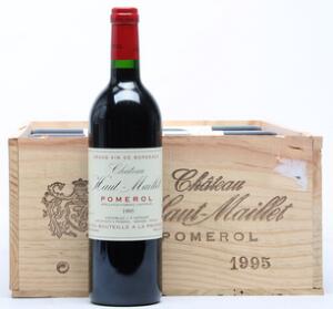 12 bts. Château Haut-Maillet. Pomerol 1995 A hfin. Owc.