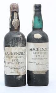 2 bts. Mackenzies Vintage Port 1955 AB ts.