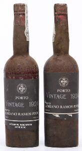 2 bts. Adriano Ramos-Pinto Vintage Port 1924 AB ts.