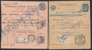 Rusland. 2 formularer. 1907 og 1915