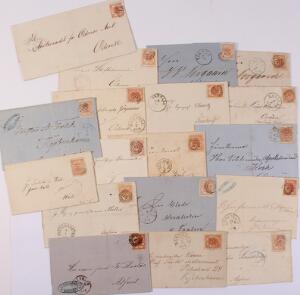 Danmark. 1864. Lot med 31 smukke breve med 4 sk.