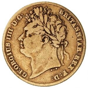 England, George IV, 1820-1830, Half Sovereign 1824, F 379