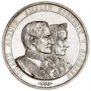 Tyskland, Sachsen, 2 Thaler 1872, KM 1231.1