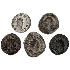 Romerske kejserdømme, 5 Antoniniani fra Trajan Decius, Gallienus og Postumus3