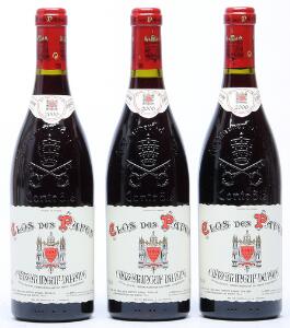 3 bts. Chateauneuf-du-Pape, Clos des Papes, Paul Avril 2000 A hfin.