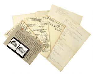 Unique collection of manuscript parts and fragments by Ivan Malinowski. More than 100 pages of hand- and typewritten pages. 1960s-1980s.