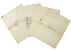 Typewritten poems by Gustaf Munch-Petersen in Swedish and English. 1935-36. 43 leaves.