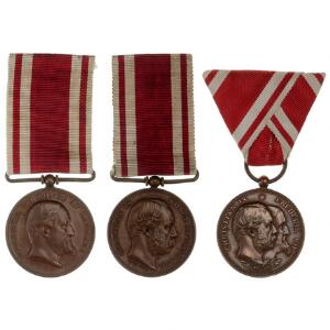 Lot med 3 medailler for deltagelse i krigene 1848 - 1850 og 1864