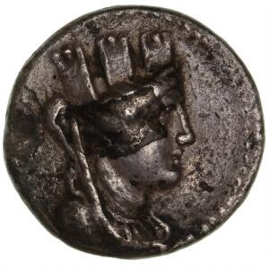 Antikkens Grækenland, Phoenicia, Arados, ca. 138 - 43 f. Kr., tetradrakme, dateret 9695 f. Kr., cf. Duyrat 3266 ff.