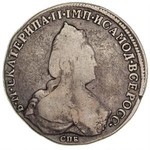 Rusland, Katharina II, den Store, 1762 - 1796, rubel 1789 SPB  JaA, St. Petersburg, Bitkin 249
