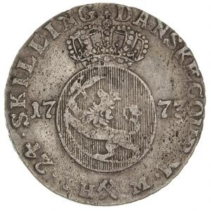 Norge, Christian VII, 24 skilling 1773, NM 32, H 12A