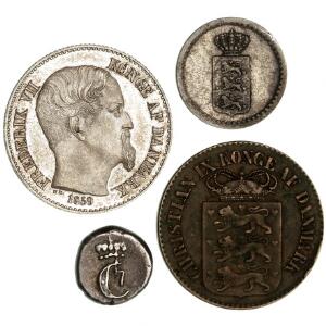 Dansk Vestindien og Trankebar, 4 mønter