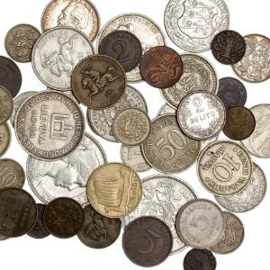 Samling af mønter fra Estland, Letland og Litauen, i alt 43 stk. i varierende kvalitet
