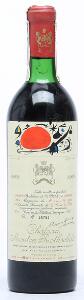 1 bt. Château Mouton Rothschild, Pauillac. 1. Cru Classé 1969 Chateau bottled. A-AB bn.