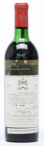 1 bt. Château Mouton Rothschild, Pauillac. 1. Cru Classé 1971 B tsus.