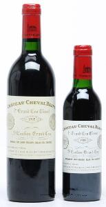 1 bt. Château Cheval Blanc, 1. Grand Cru Classé A 1985 A hfin.  etc. Total 2 bts.