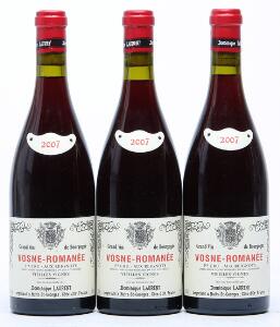 3 bts. Vosne Romanée 1. Cru Aux Reignots Vieilles Vignes, Dominique Laurent  2007 A hfin.