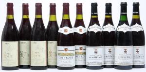 10 bts. Various Rhone Wines 1990 A-AB bn.