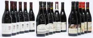 1 bt. Chateauneuf-du-Pape, Chateau de Beaucastel 2000 A hfin.  etc. Total 17 bts.