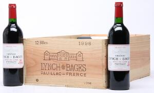 9 bts. Château Lynch Bages, Pauillac. 5. Cru Classé 1996 A hfin. Owc.