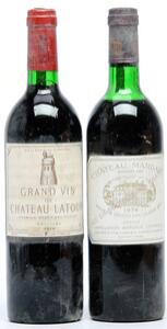 1 bt. Château Latour, Pauillac. 1. Cru Classé 1976 A hfin.  etc. Total 2 bts.