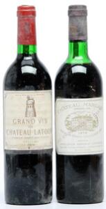 1 bt. Château Latour, Pauillac. 1. Cru Classé 1976 A hfin.  etc. Total 2 bts.