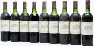 9 bts. Château Margaux, Margaux. 1. Cru Classé 1975