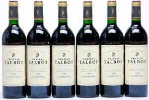 12 bts. Château Talbot, Saint - Julien. 4. Cru Classé 1988 A-AB bn. Owc.