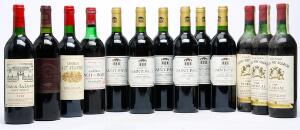 1 bt. Château Lynch Bages, Pauillac. 5. Cru Classé 1976 B tsus.  etc. Total 13 bts.