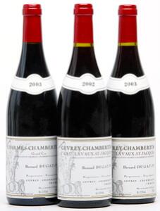1 bt. Charmes-Chambertin Grand Cru, Bernard Dugat-Py 2003 A hfin.  etc. Total 3 bts.