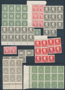 Danmark. Planche ældre postfriske mærker i enheder. AFA 23556 talt som enkeltmærker.