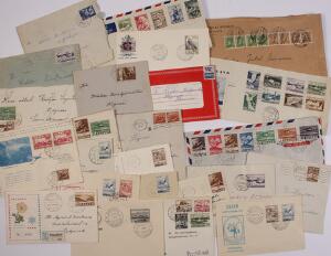 Island. Parti ældregamle breve og postkort.