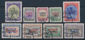 1945. Danmark Befriet. Komplet stemplet sæt