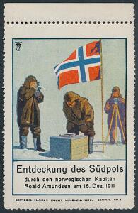 Norge. 1911. Roald Amundsen Entdeckung des Südpols 16 Dez 1911. Sjælden.