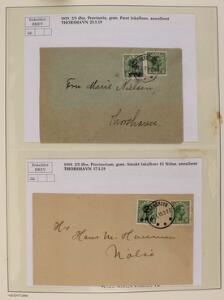 Færøerne. 1919-2001. God samling med bl.a. 2 breve med 25 øre, brev med halveret 4 øre Bølgelinie og Prov. 1940 komplet m.m.