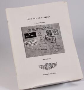 Litteratur. OAT  and AV 2 stemlerne. Katalog af Muray Heifetz. American Air Mail Society, 124 sider 1997
