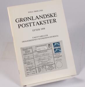 Litteratur. Grønlandske Posttakster efter 1938. Af Frølund 1984. 37 sider.