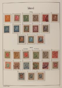 Island. 1873-2006. Velbesat samling med lidt Skilling i blandet kvalitet, stort set alle Konger, bedre Provisorier, Alting og Altinget Luftpost m.v.