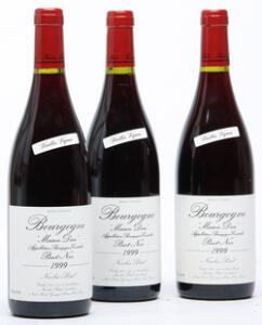 24 bts. Bourgogne Pinot Noir Maison Dieu Vieille Vignes, Nicolas Potel 1999 A hfin. Oc.