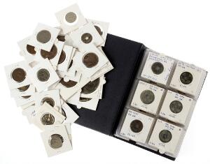 Kina, samling af mønter i NUMIS album samt i Hartberger, i alt 100 stk. med en del bedre sølvmønter iblandt