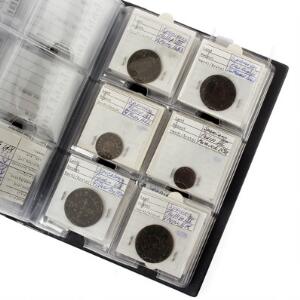 Spanien, lille NUMIS album med mønter fra omkring år 1618 og 1937, i alt ca. 57 stk. i varierende kvalitet med enkelte bedre iblandt