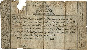 Christian VII, 1 rigsdaler 1797, No. 145025, Sieg 39, DOP 30, defekt ved blindstempel