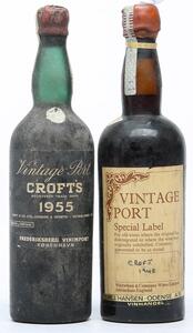 1 bt. Croft Vintage Port 1945 A hfin.  etc. Total 2 bts.