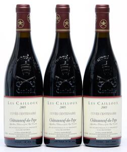 12 bts. Chateauneuf-du-Pape, Les Cailloux, Cuvée Centenaire, Lucien  André Brunel 2005 A hfin. Oc.