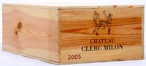 12 bts. Château Clerc Milon, Pauillac. 5. Cru Classé 2005 A hfin. Owc.