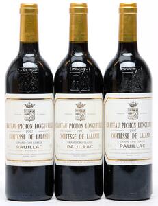 3 bts. Château Pichon Longueville Comtesse, Pauillac. 2. Cru Classé 1997 A hfin.