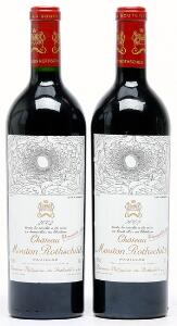 2 bts. Château Mouton Rothschild, Pauillac. 1. Cru Classé 2002 A hfin.