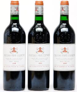 3 bts. Château Pape Clèment, Grand Cru Classé, Pessac-Léognan 1995 A hfin.