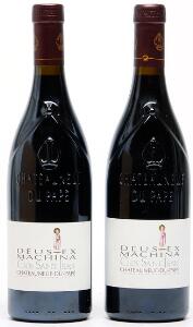 2 bts. Chateauneuf-du-PapeDeus Ex Machina, Clos Saint Jean 2005 A hfin.